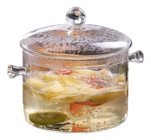 Olla de vidrio resistente al calor