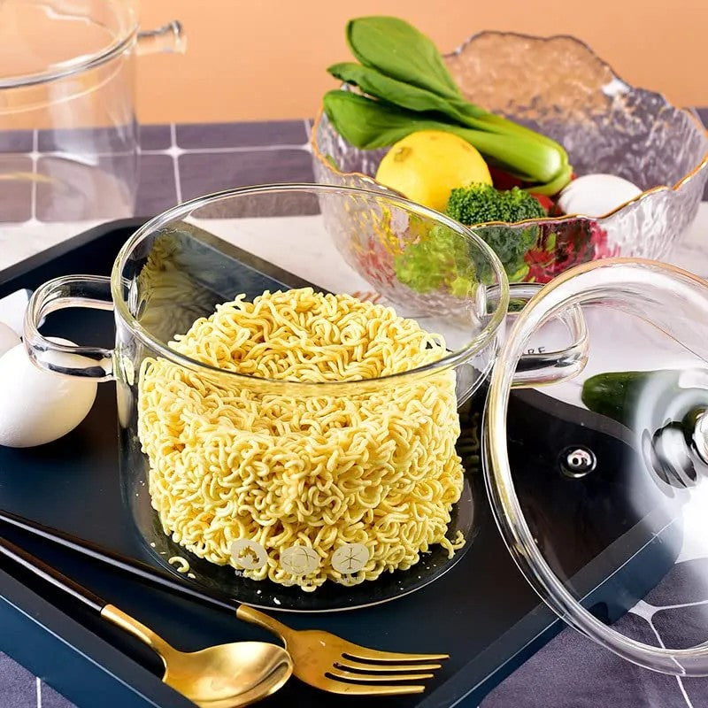 Olla de vidrio resistente al calor